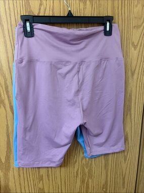3 pair Women's High-Waist Lavender and light blue, blue gray Bike Shorts